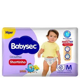 Fralda Babysec Premium Shortinho Galinha Pintadinha M 64 Unidades
