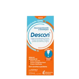Antialérgico e Descongestionante Descon 2mg/ml + 2,5mg/ml 20ml