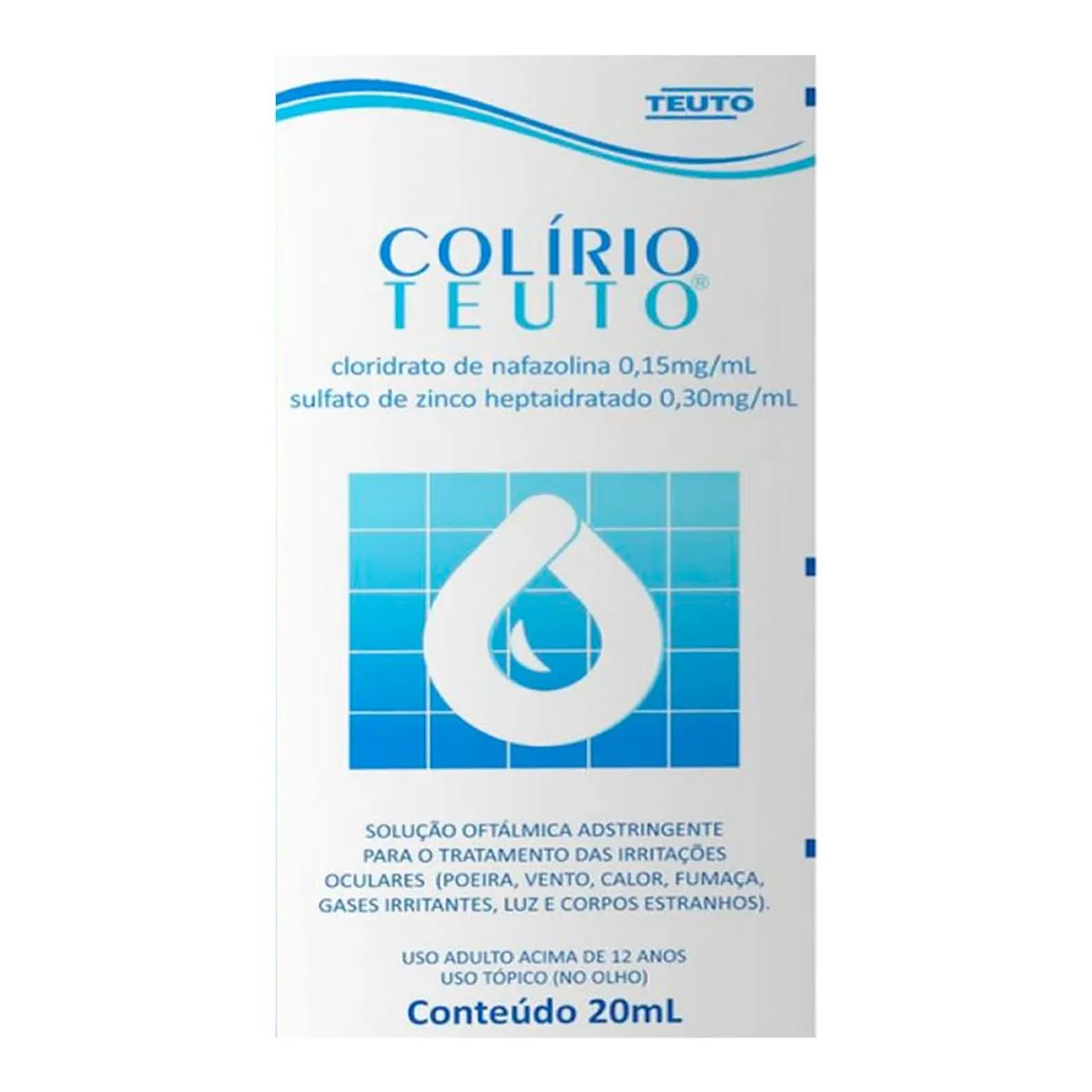 Colírio Descongestionante Teuto 0,15mg/ml + 0,3mg/ml 20ml