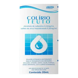 Colírio Descongestionante Teuto 0,15mg/ml + 0,3mg/ml 20ml