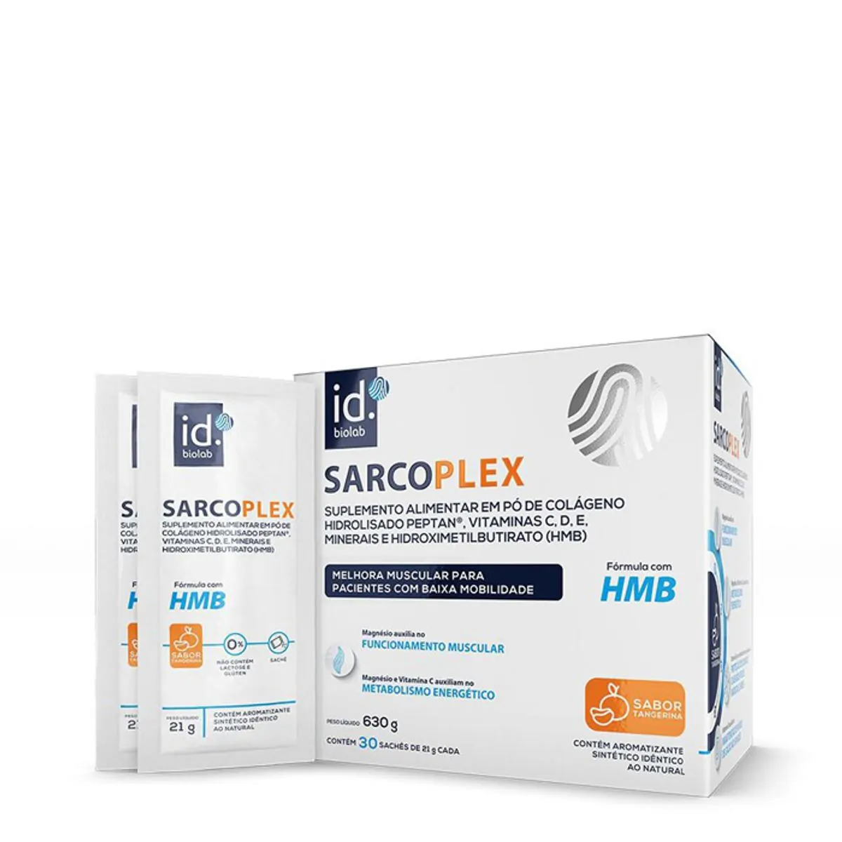Suplemento Alimentar Sarcoplex Biolab Sabor Tangerina 21g 30 Sachês