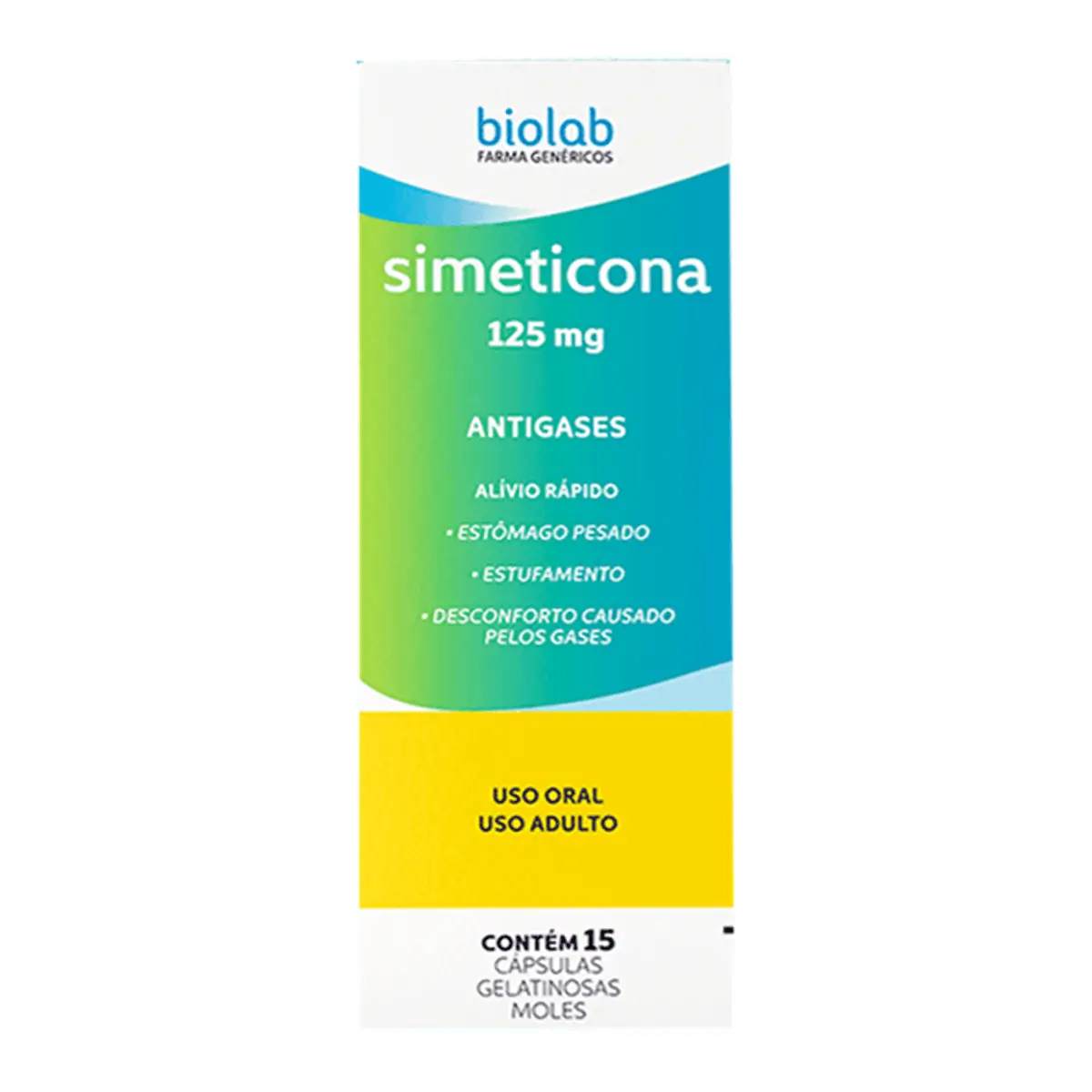 Antigases Simeticona 125mg 15 Cápsulas Gelatinosas
