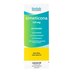 Antigases Simeticona 125mg 15 Cápsulas Gelatinosas