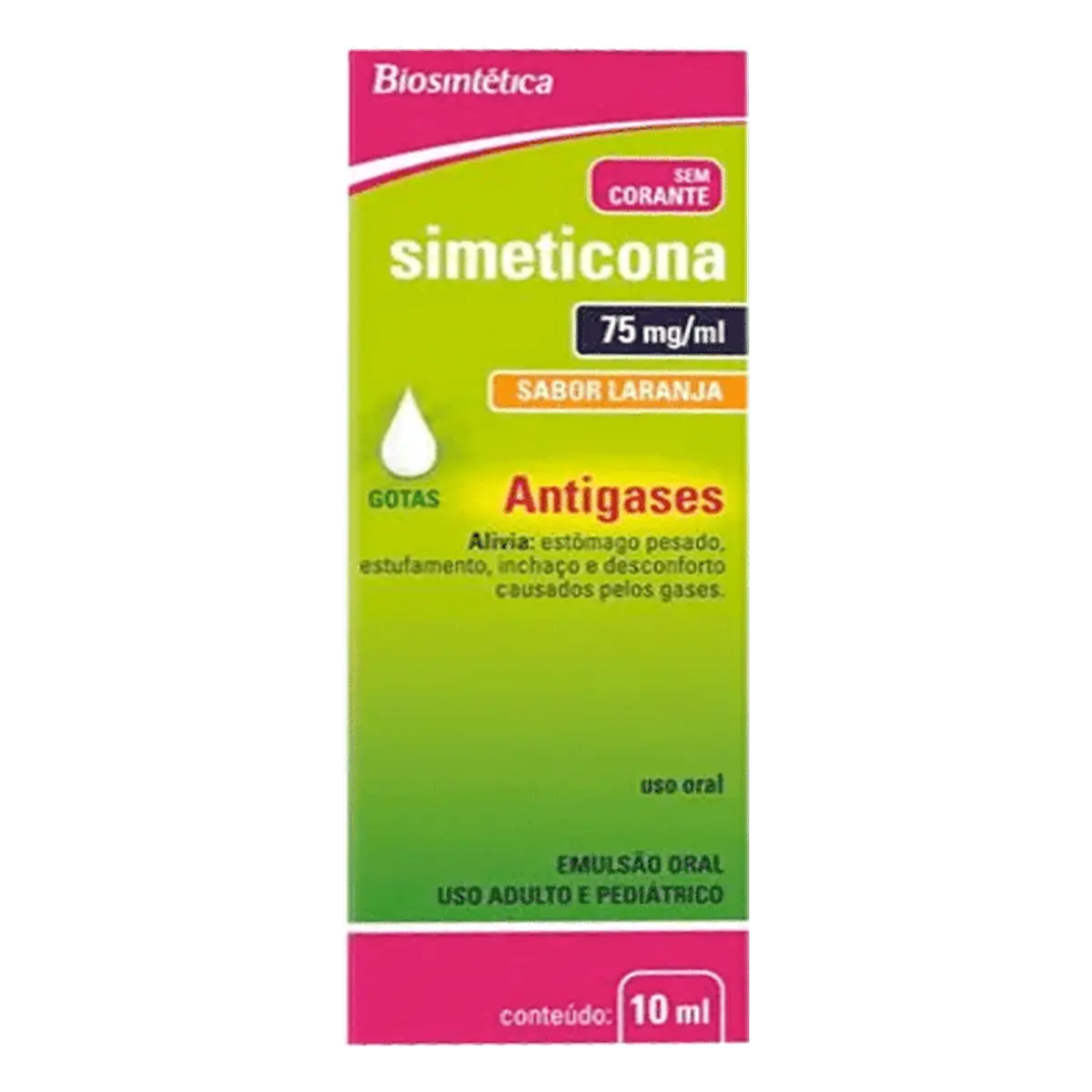 Antigases Simeticona 75mg/ml Genérico Biosintética 10ml
