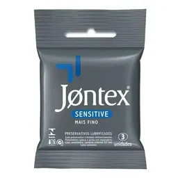 Preservativo Camisinha Masculina Jontex Sensitive 3 Unidades