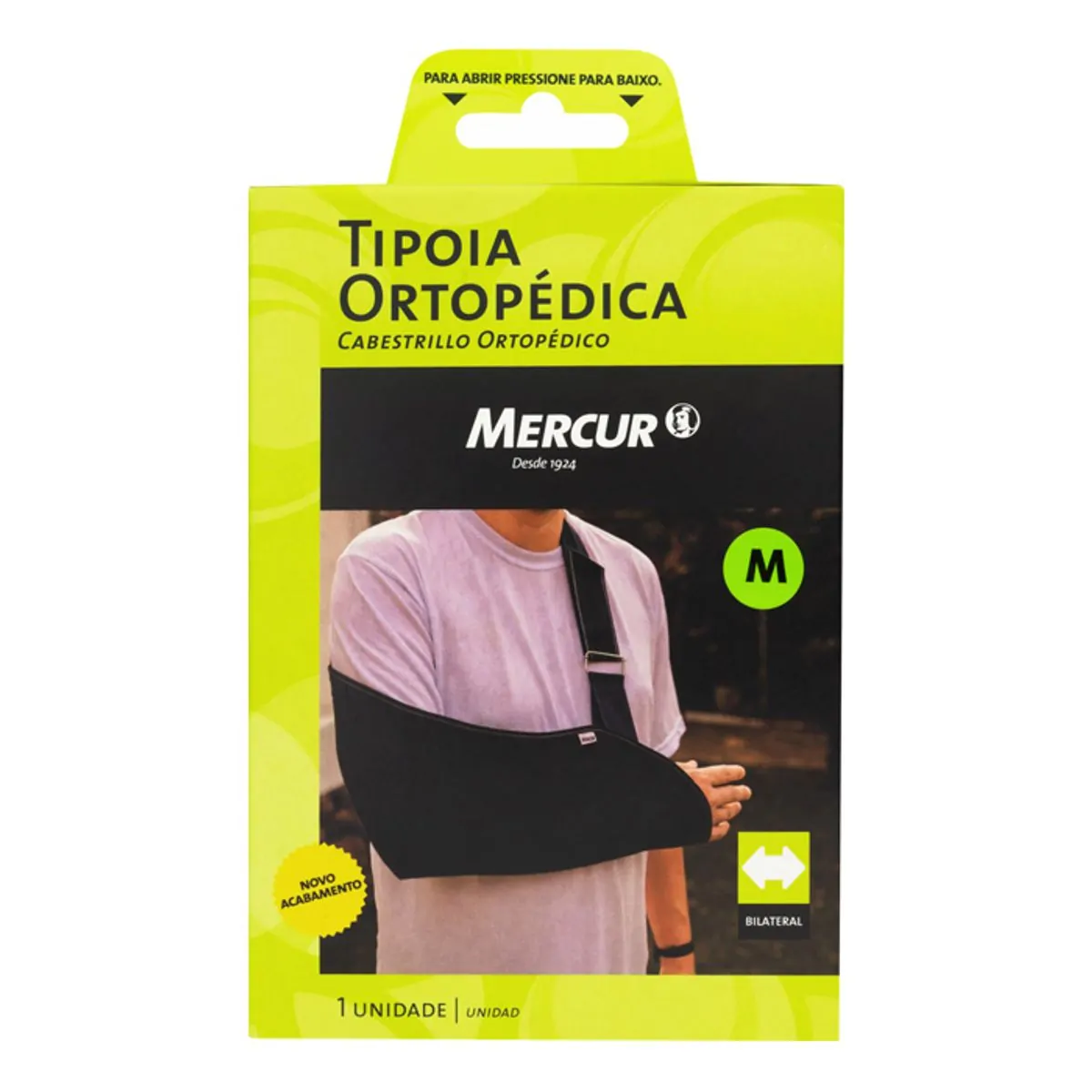 Tipoia Ortopédica Bilateral Mercur Azul Tamanho M 1 Unidade