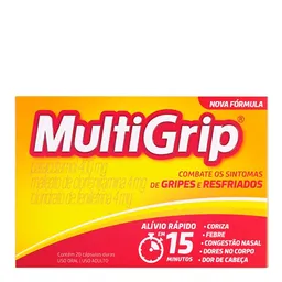 Antigripal Multigrip 400mg + 4mg + 4mg 20 Cápsulas Gelatinosas Duras