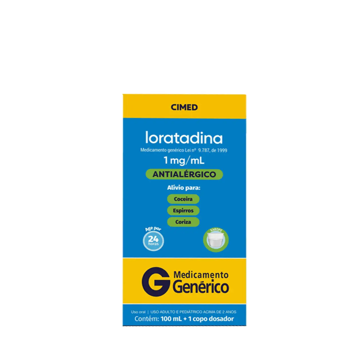 Antialérgico Loratadina 1mg/ml Genérico Ciemd 100ml