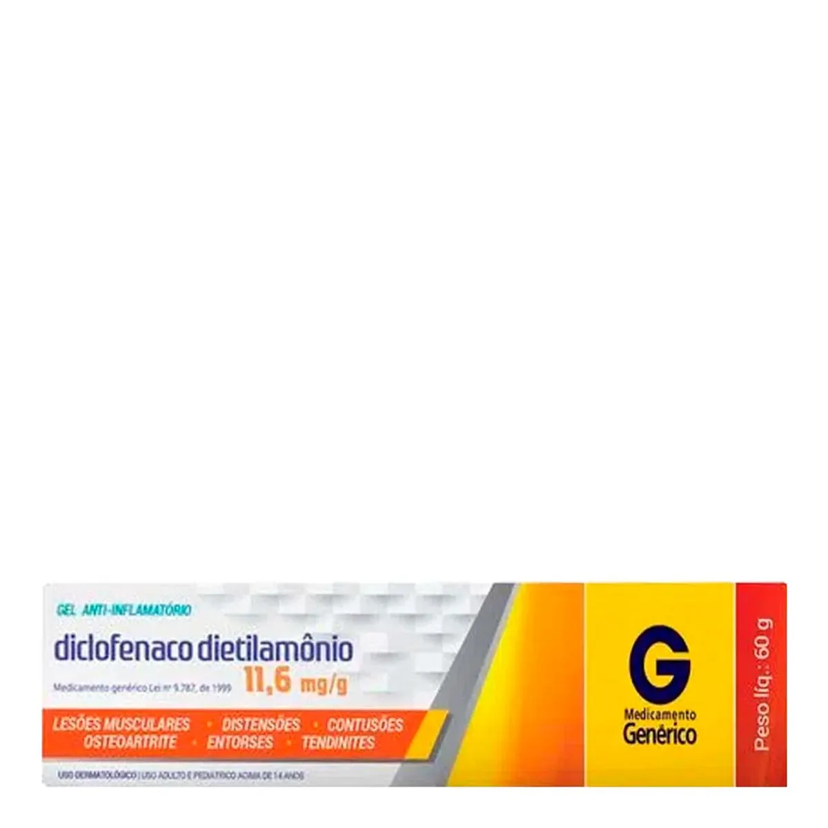 Anti-Inflamatório Diclofenaco Dietilamônio 11,6mg/g Genérico Cimed 60g