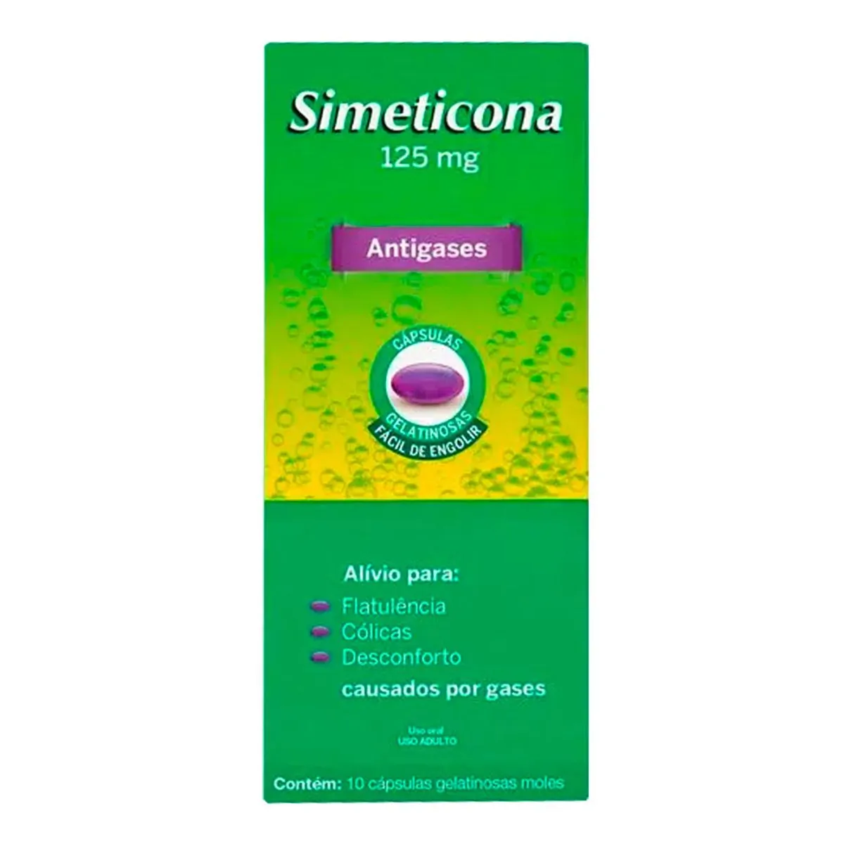 Antigases Simeticona 125mg 10 Cápsulas