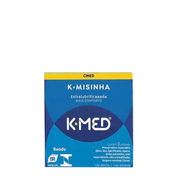 Preservativo Masculino K-Med K-Misinha Extra Lubrificado 3 Unidades