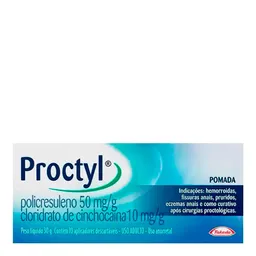 Anti-Hemorroidal Proctyl 50mg/g + 10mg/g 30g