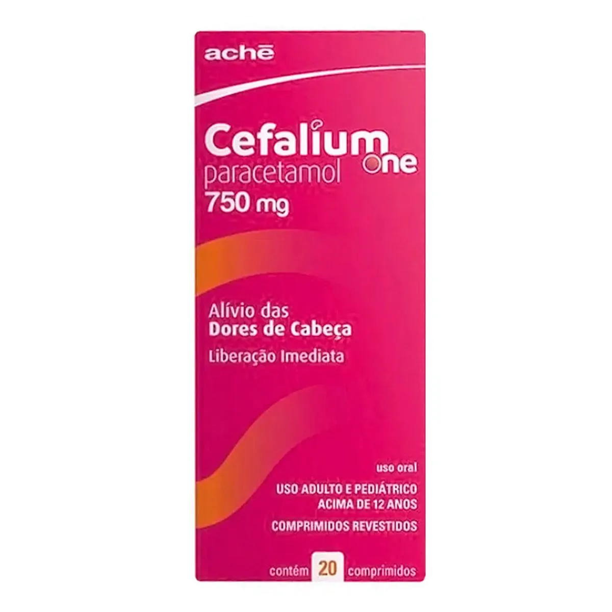 Analgésico e Antitérmico Cefalium One 750mg 20 Comprimidos