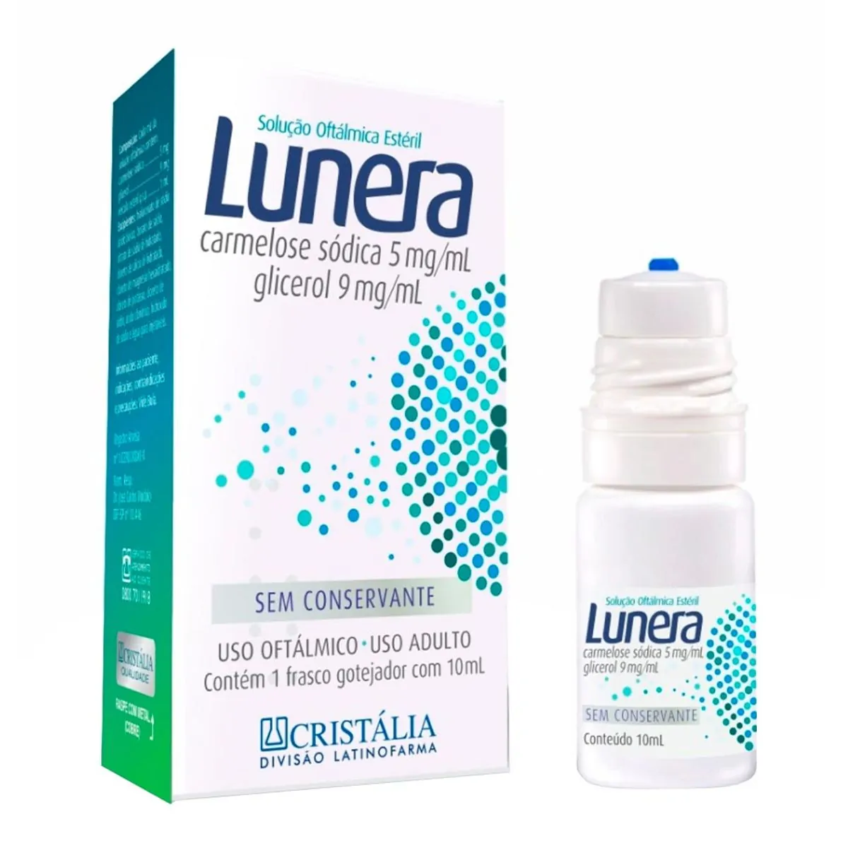 Colírio Lubrificante Lunera 5mg/ml + 9mg/ml 10ml