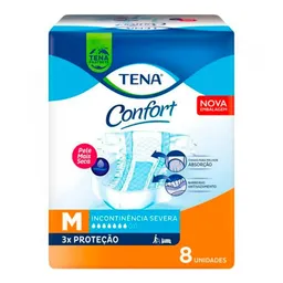 Fralda Geriátrica Tena Confort Descartável Tamanho M 8 Unidades