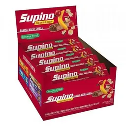 Barra de frutas com cobertura de chocolate sabor Banana, Maça e Canela Caixa com 16 unidades - Supin