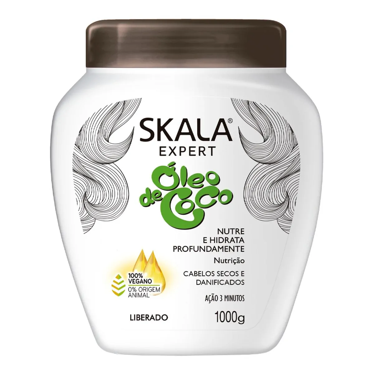 Creme de Tratamento Skala Expert Óleo de Coco 3 em 1 1000mg