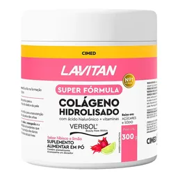 Suplemento Alimentar Lavitan Colágeno Hidrolisado Hibisco E Limão Verisol 300g em Pó