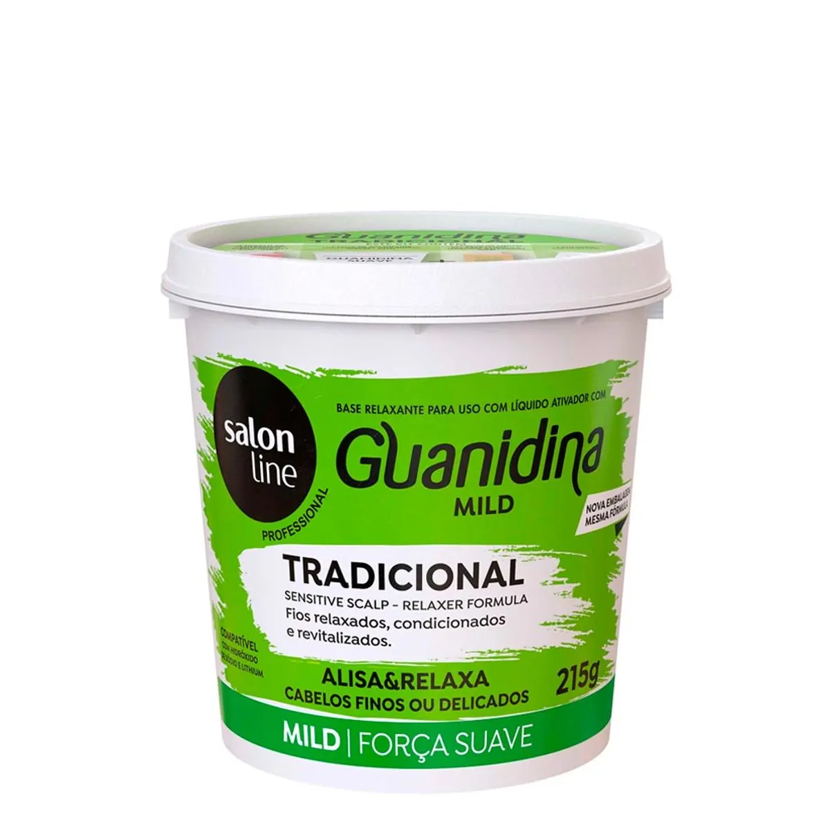 Alisante E Relaxante Guanidina Tradicional Mild Salon Line 215g