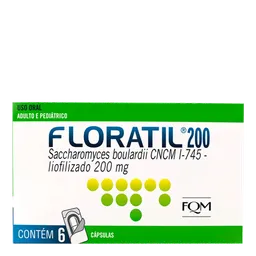 Probiótico Floratil 200mg FQM 6 Cápsulas