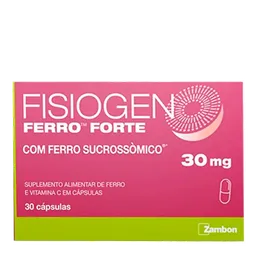 Suplemento Alimentar Fisiogen Ferro Forte 30 Cápsulas