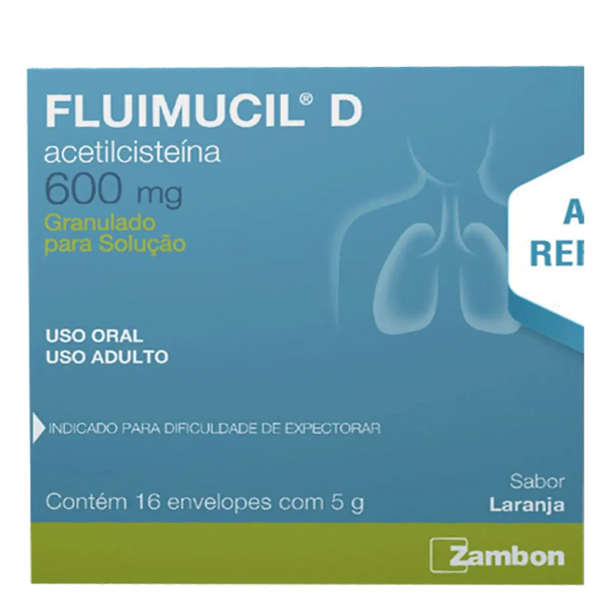 Expectorante Fluimucil-D 600mg 16 Envelopes