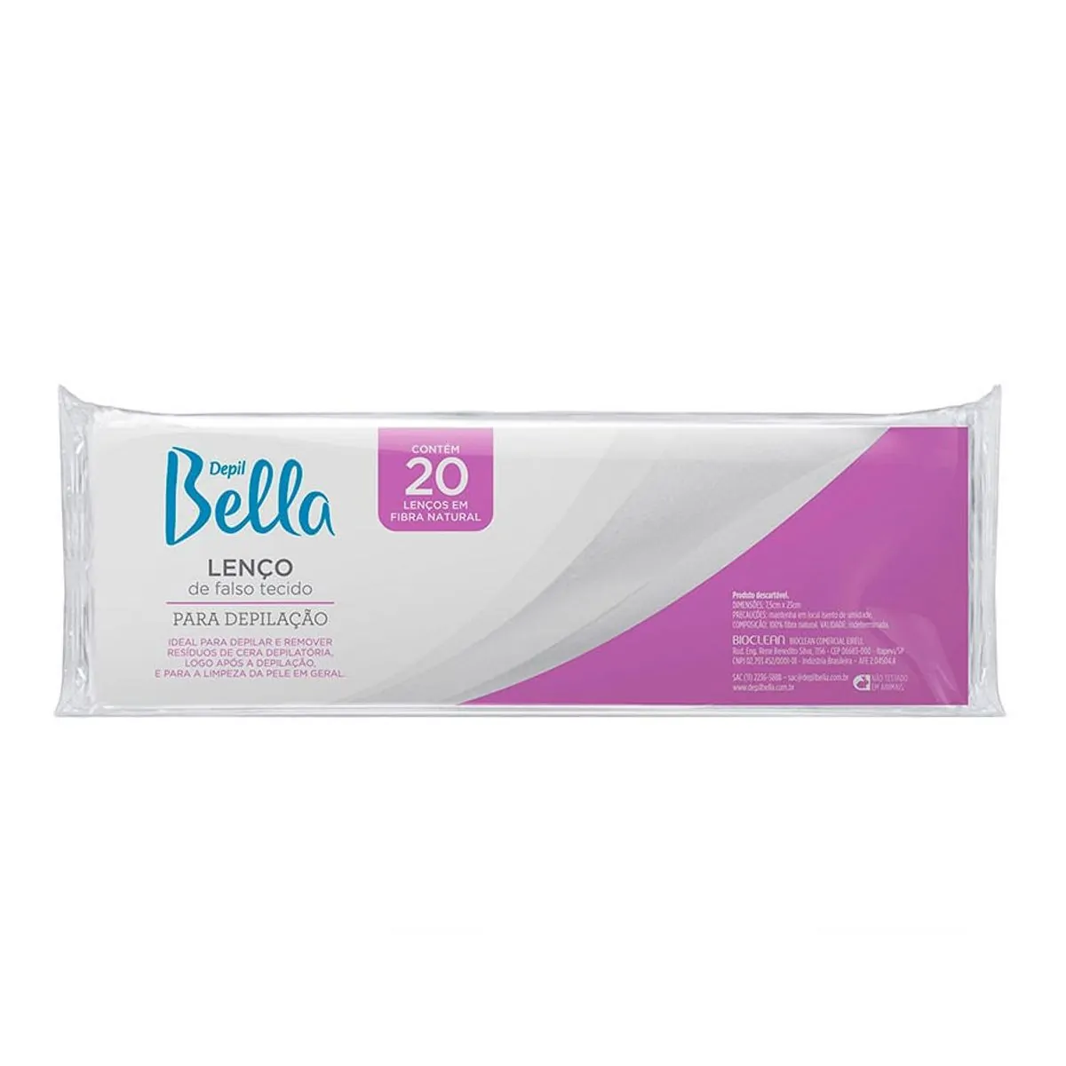 Lenço Depil Bella Tnt Depilatório - 20un