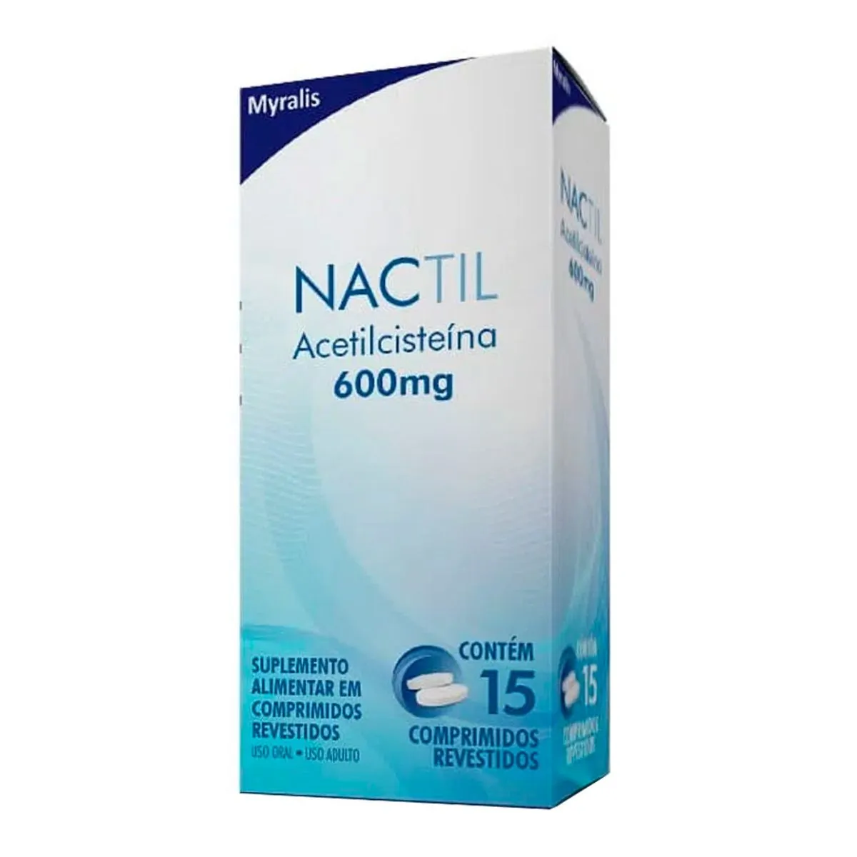 Suplemento Alimentar Myralis Nactil 600mg 15 Comprimidos