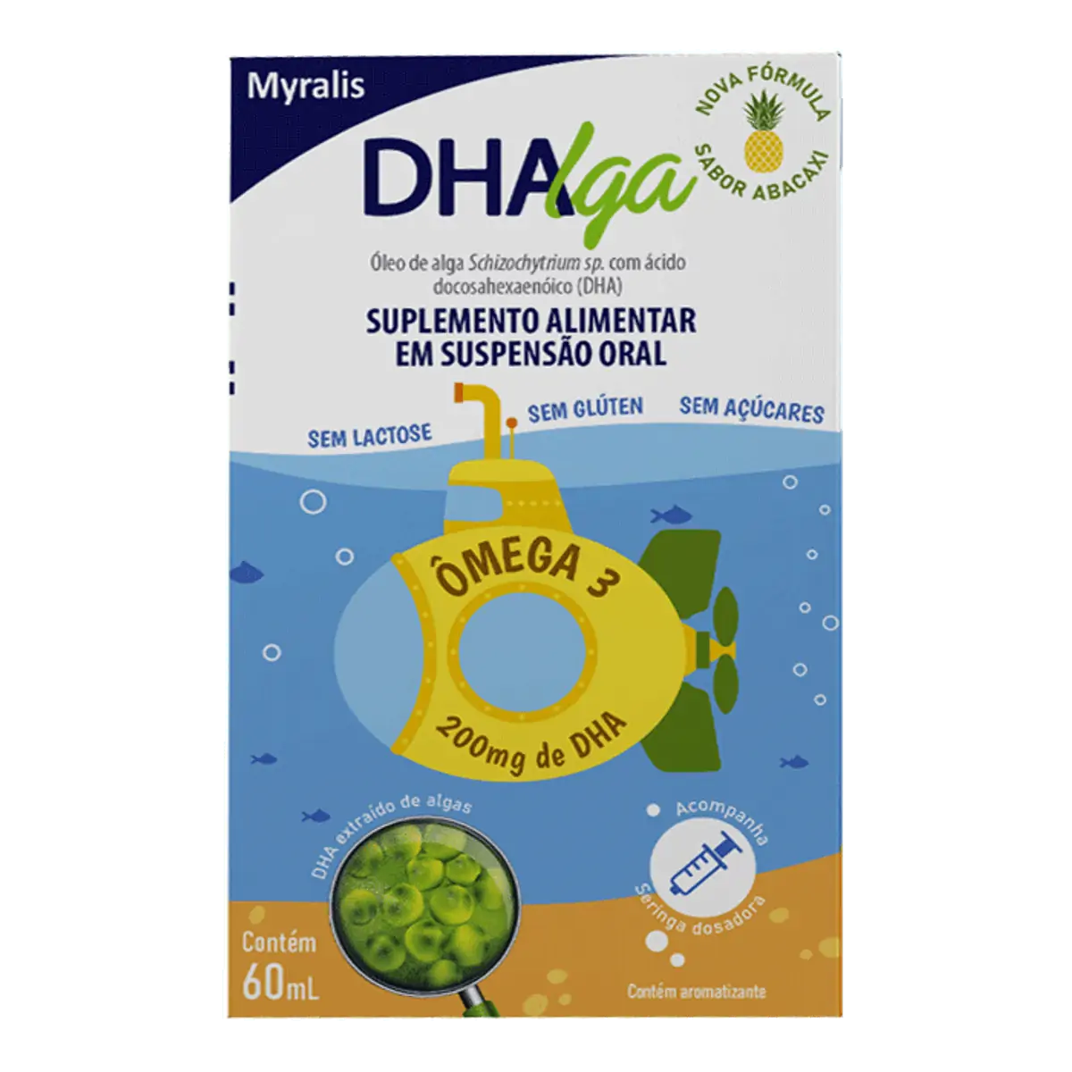DHAlga Myralis Sabor Abacaxi 60ml Suspensão Oral