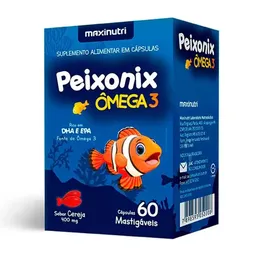 Peixonix ômega 3 infantil 60 cápsulas maxinutri