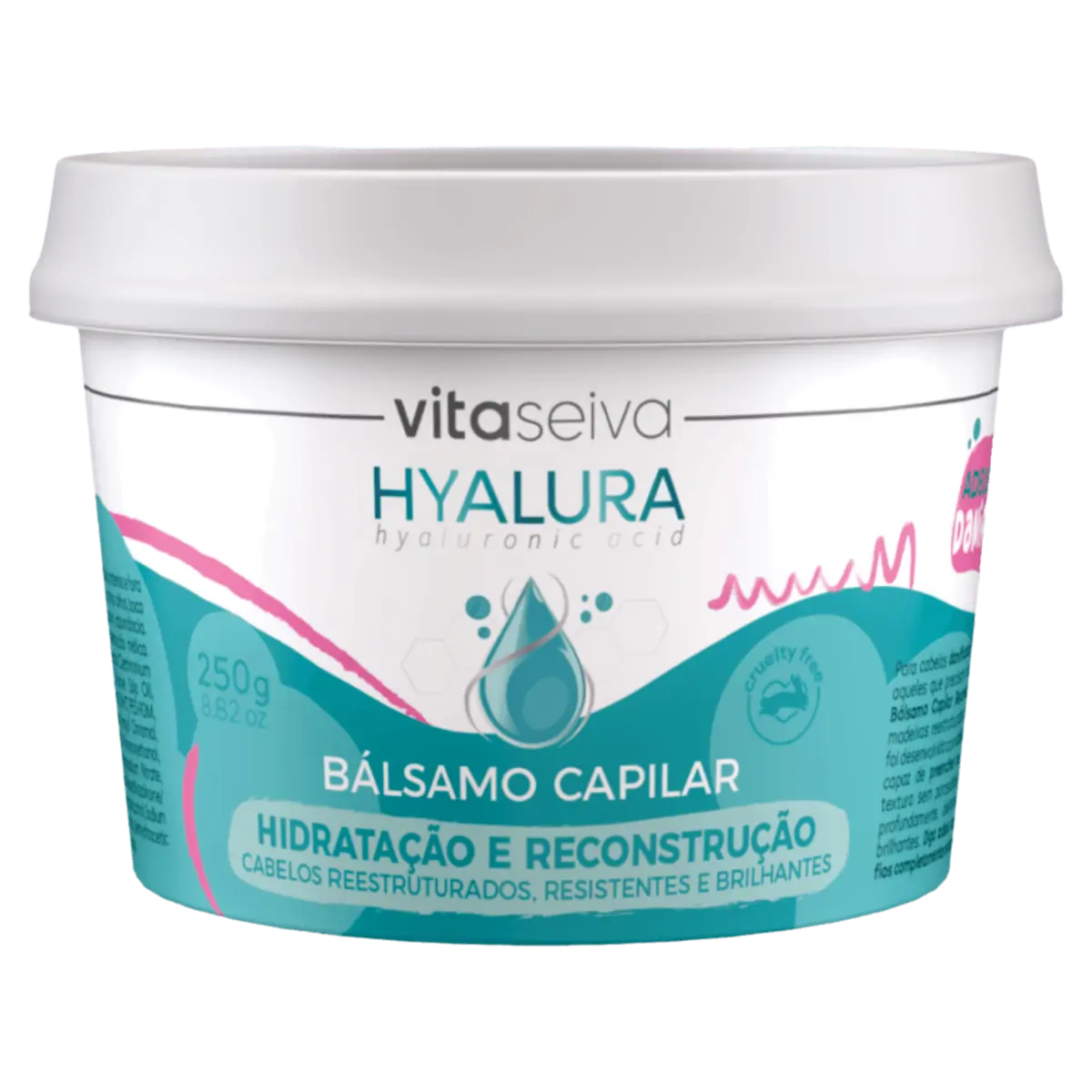 Bálsamo Capilar Vita Seiva Hyalura Hidratação e Reconstrução 250g