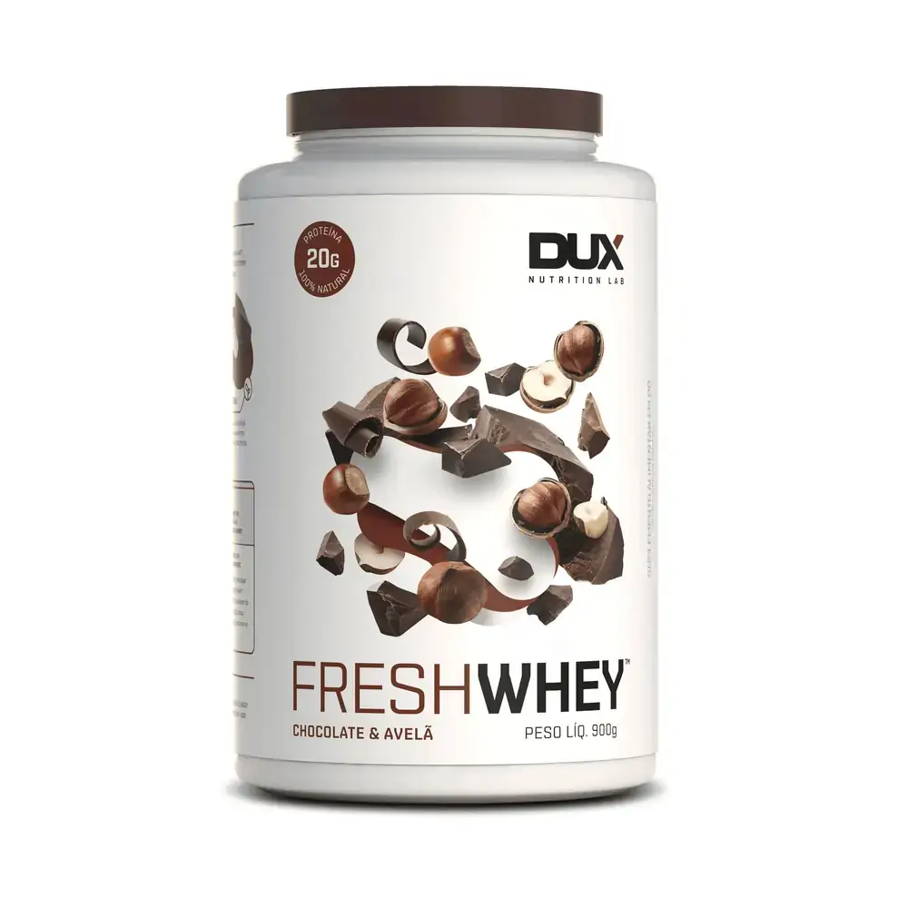 Fresh Whey Chocolate Belga E Avelã - DUX - 900g