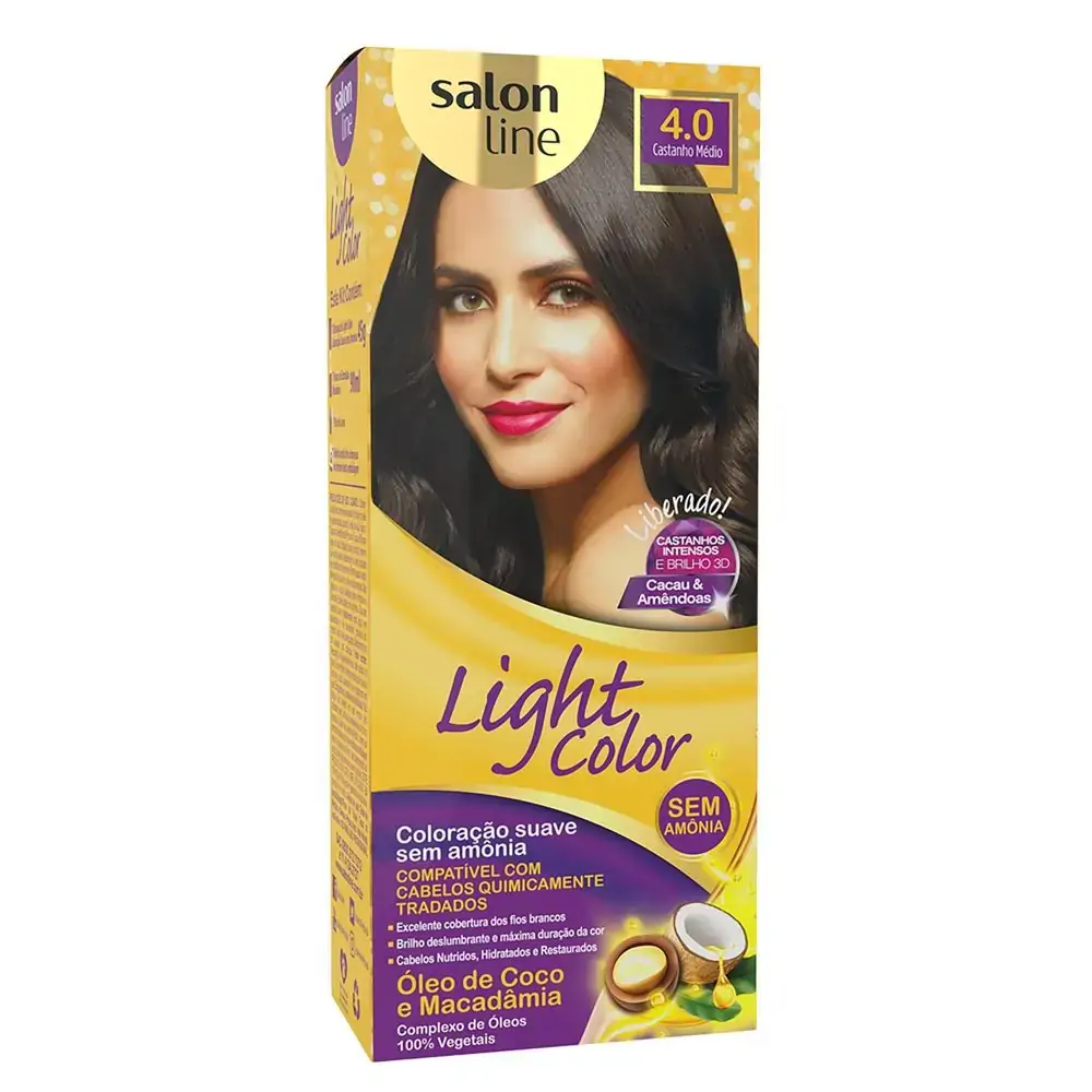 Coloração Light Color - Salon Line - 4.0 Castanho Médio
