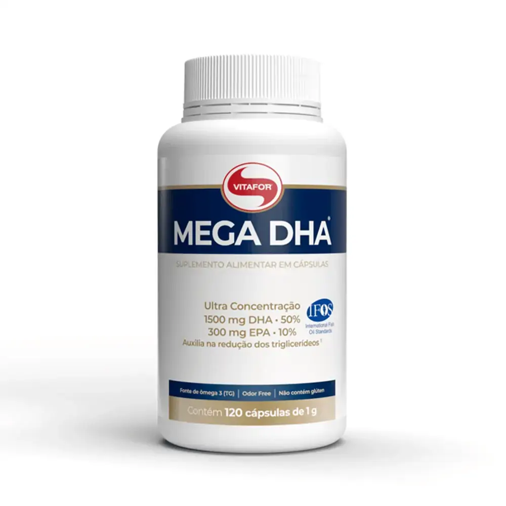 Mega DHA Vitafor 1000mg com 120 cápsulas