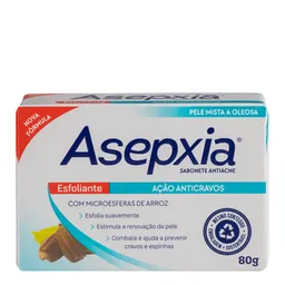 Sabonete Barra Asepxia Esfoliante Ação Anticravos 80g