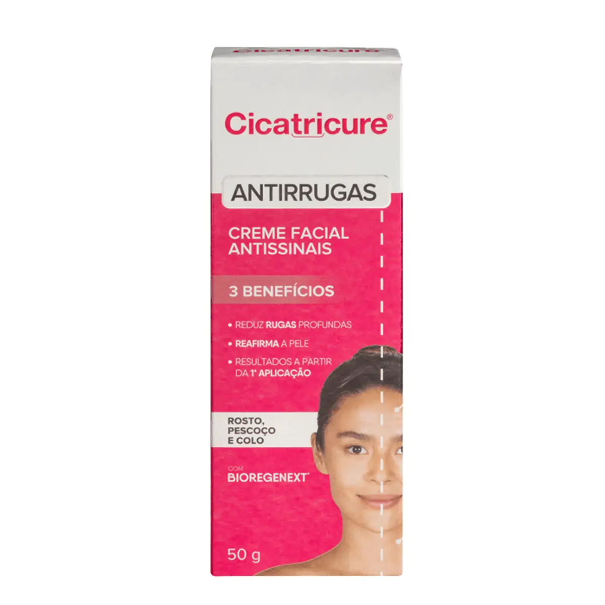 Creme Facial Cicatricure Antissinais Redutor de Rugas 50g