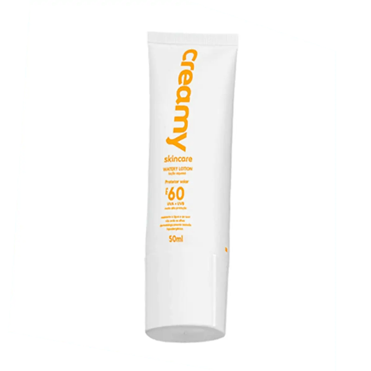 Protetor Solar Facial Creamy Skincare FPS60 Loção Aquosa 50ml