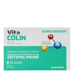 Suplemento Vitamínico Vita Colin Sem Sabor em Pó 30 Sachês