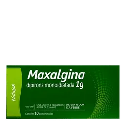 Analgésico e Antitérmico Maxalgina 1g 10 Comprimidos