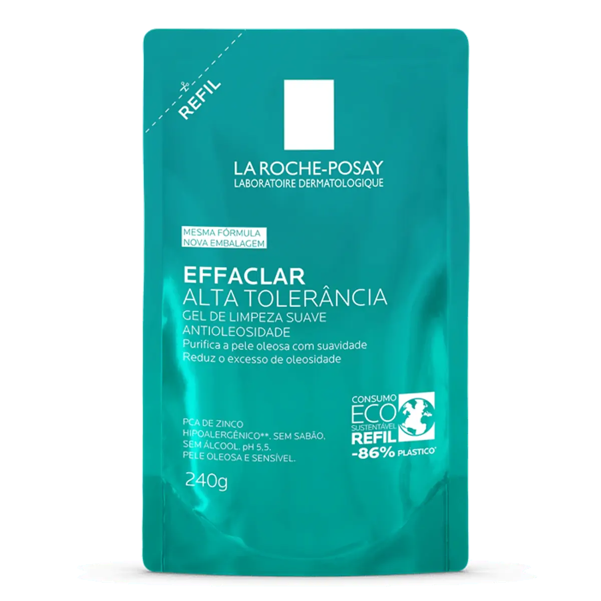 Refil de Gel de Limpeza Facial La Roche Posay Effaclar Alta Tolerância 240g