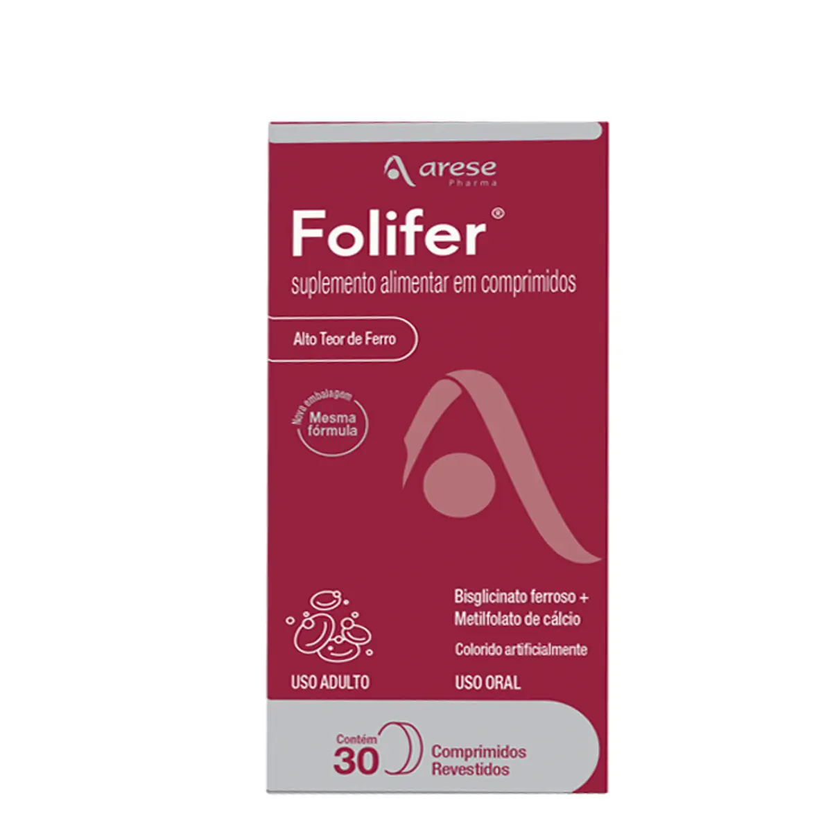 Folifer 150mg Arese 30 Comprimidos Revestidos