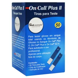 Tiras reagentes On Call Plus II 50 unidades