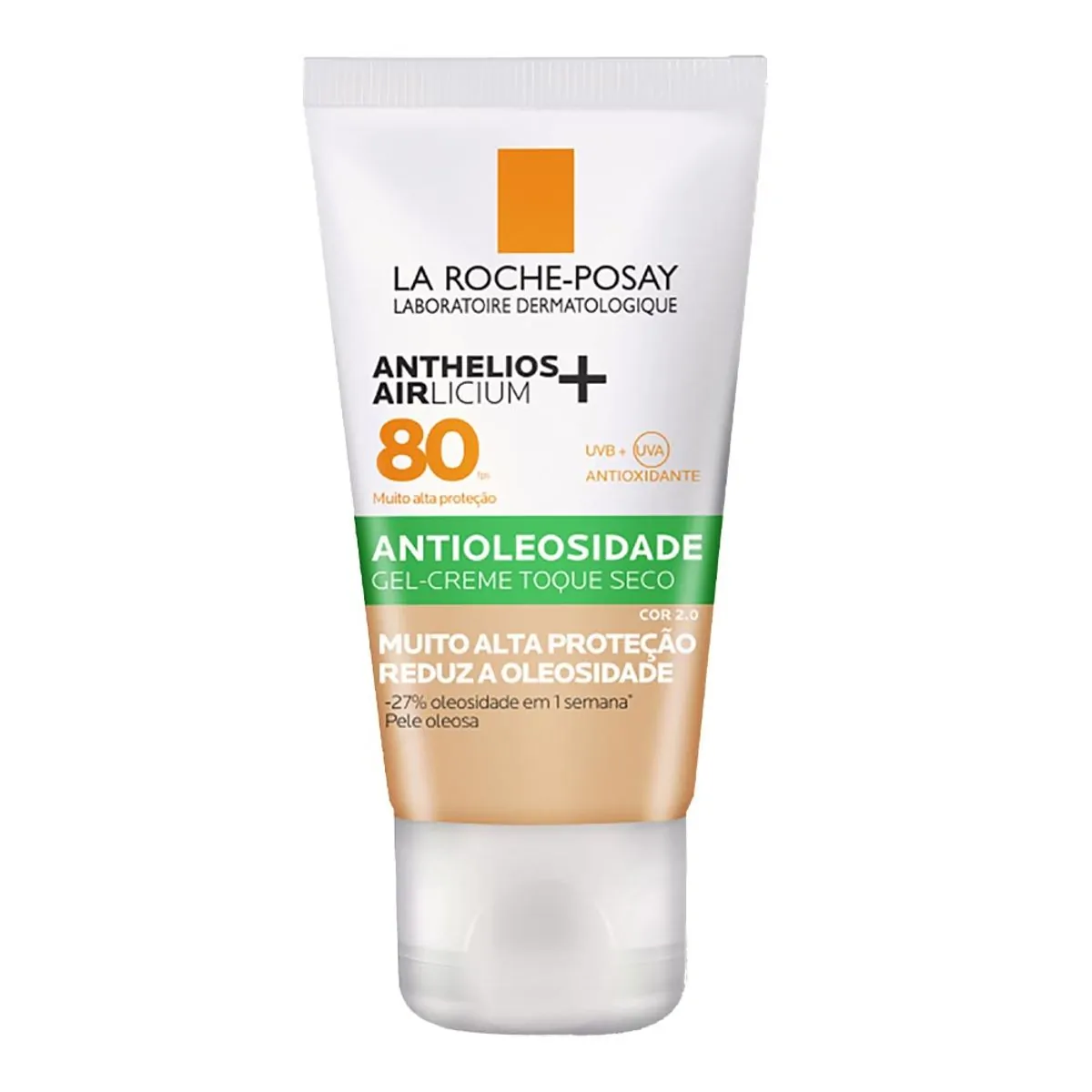 Protetor Solar Facial La Roche-Posay FPS 80 Anthelios Airlicium+ Antioleosidade Cor 2.0 40g