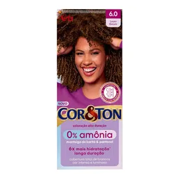 Tinta de Cabelo Niely Cor&Ton Creme 6.0 Louro Escuro 0% Amônia