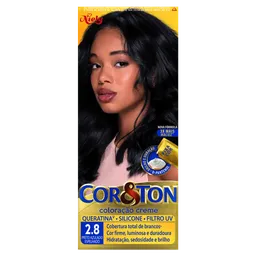 Tinta de Cabelo Niely Cor&Ton 2.8 Preto Azulado Espelhado