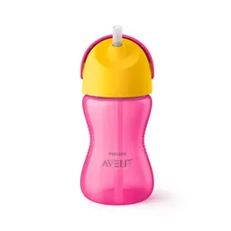Copo com Canudo Curvado 300ml Philips Avent - SCF798/02 - Rosa