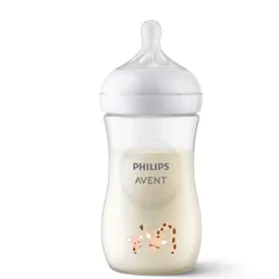 Mamadeira Pétala Avent Transparente Girafa 260ml