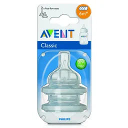 Bico Mamadeira Phillips Avent Clássico Anti Cólica Número 4 2 Unidades
