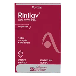 Lavagem Nasal Rinilav 30 Envelopes de 2,2g + 1 Aplicador de 240ml