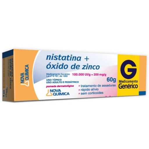 Pomada Nistatina E Óxido De Zinco Nova Química 60 g